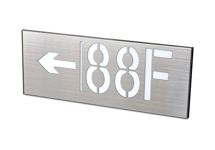 消防應急疏散標志燈具-小型單面左向樓層 ZS-BZ-ACJ(E1Ⅰ)-01